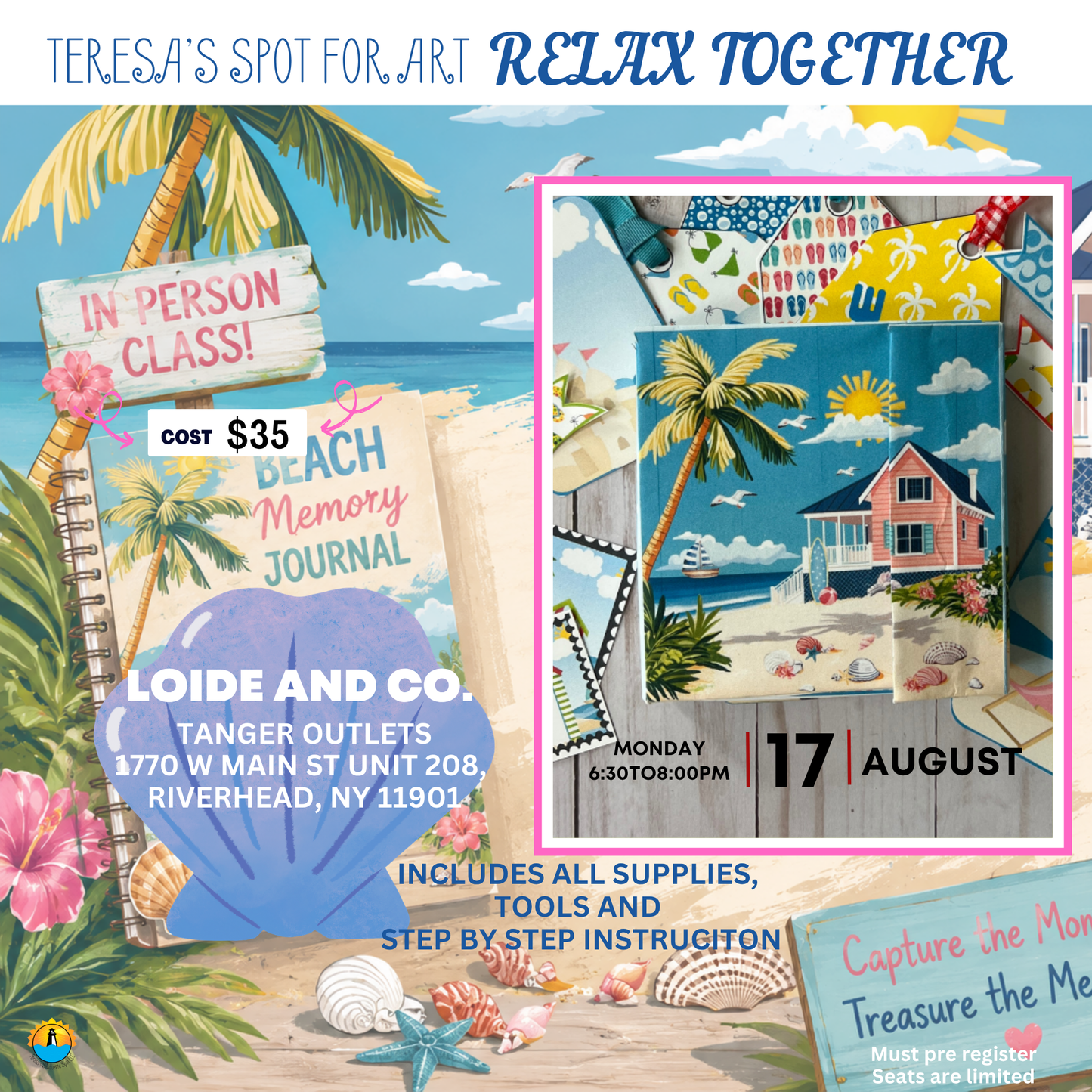 🌴 Beach Memory Journal Workshop 🌴
