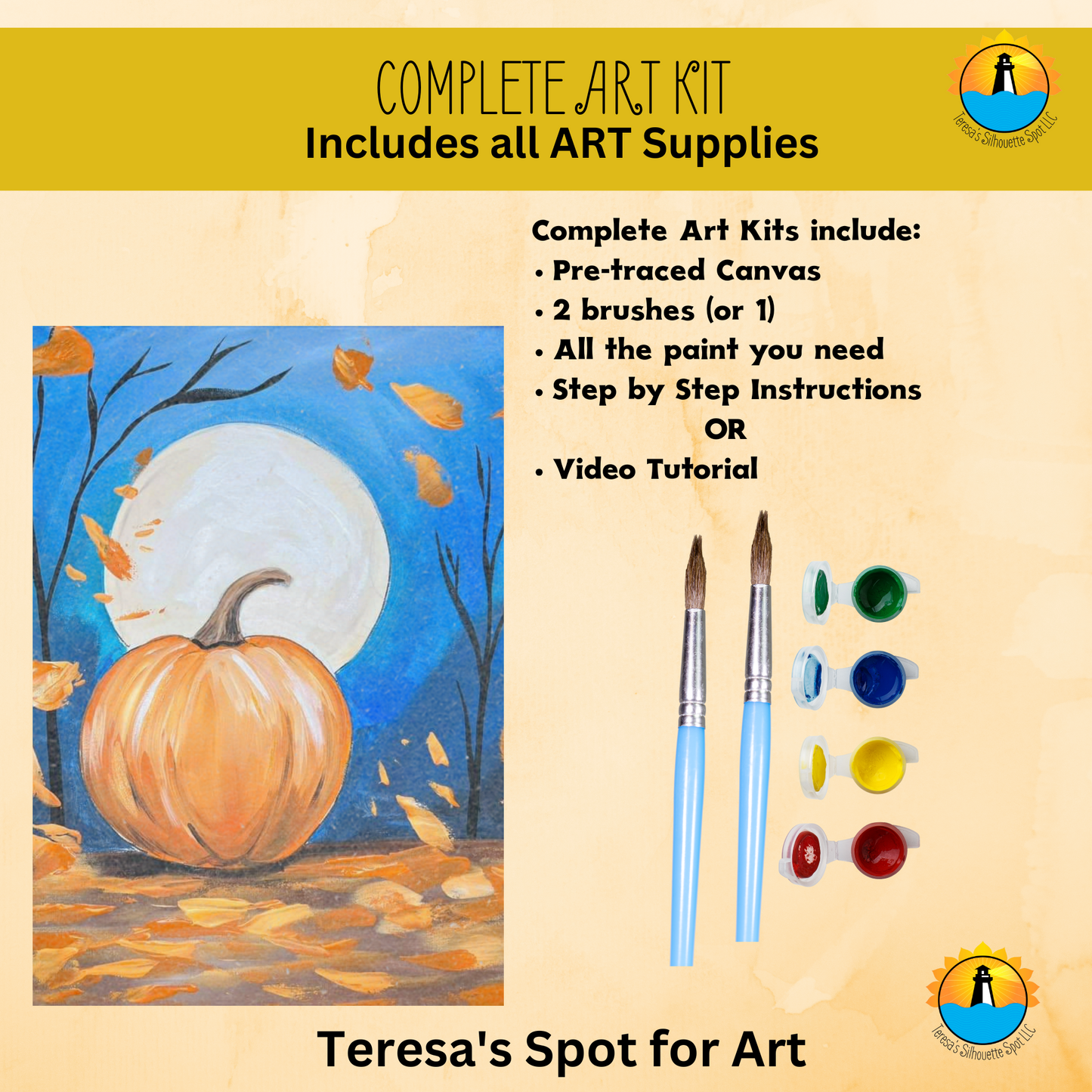 Halloween Mr. and Mrs.Skellington Complete Art Kit! At home DIY Art Kit! Great For Beginners!