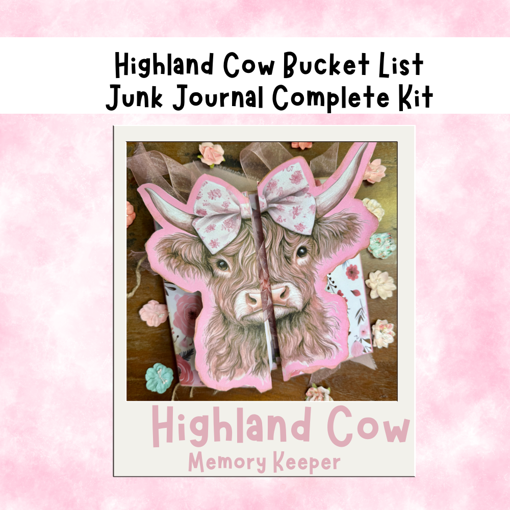 Highland Cow Memory Keeper Journal Kit Folio