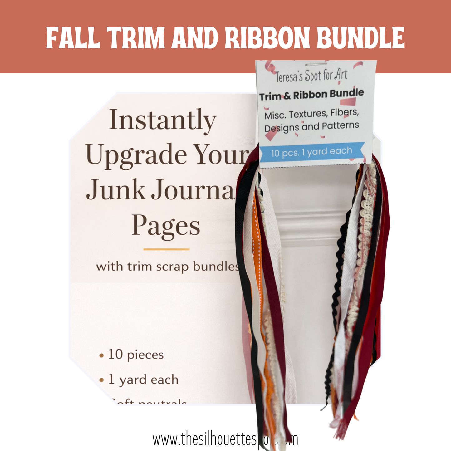 Fall Collection Trim Bundle Assorted Ribbons, Twines and Trims