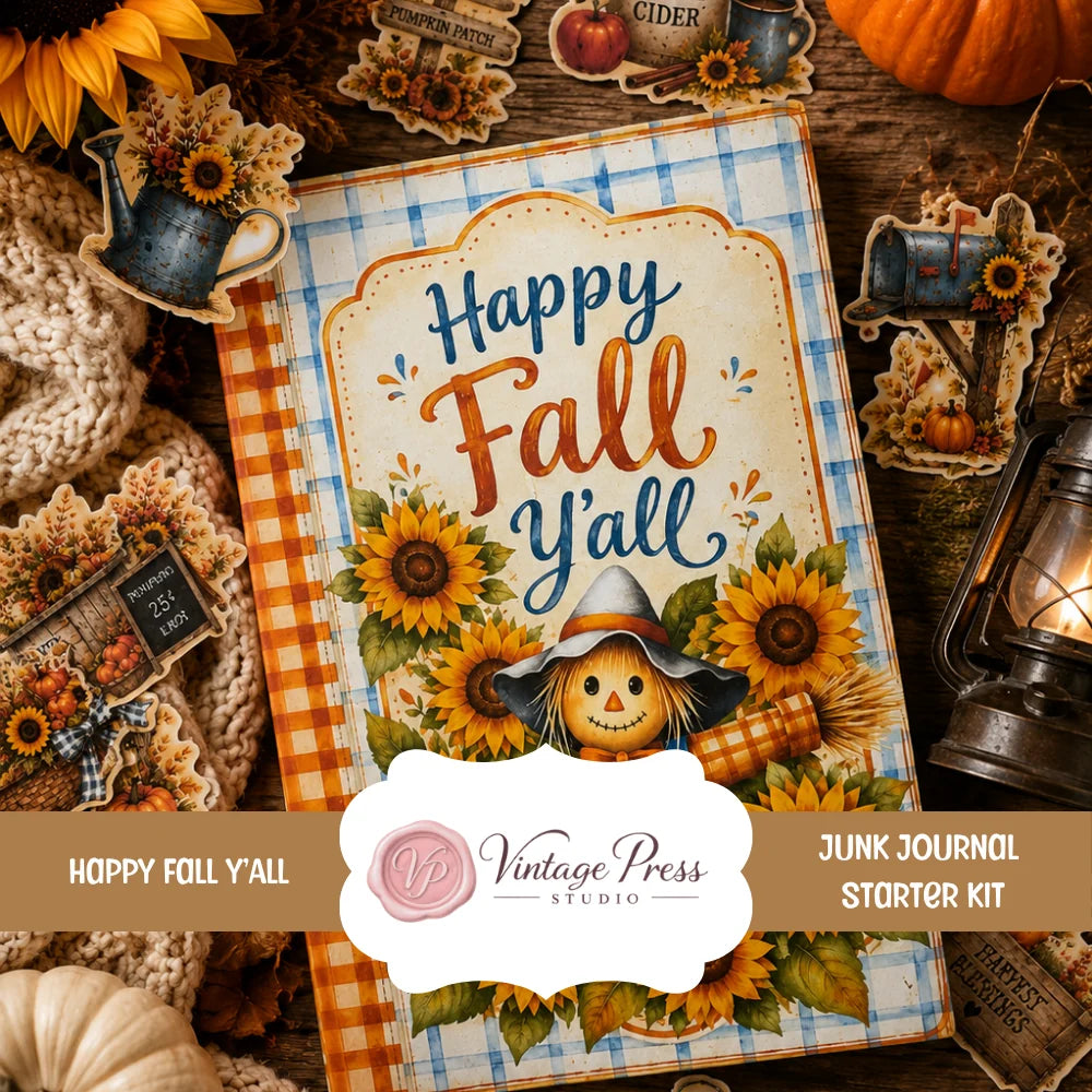 It’s Fall Y’all, Flexi Journal Kit w/Tags & Fussy Cuts Kit