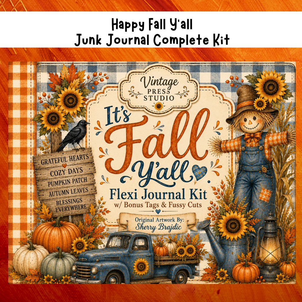 It’s Fall Y’all, Flexi Journal Kit w/Tags & Fussy Cuts Kit
