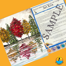Load image into Gallery viewer, How to Paint Fall Trees Canvas Complete Art Kit! At home Fall Trees Landscape DIY Art Kit! At Home Fall Paint Party! Great For Beginners!
