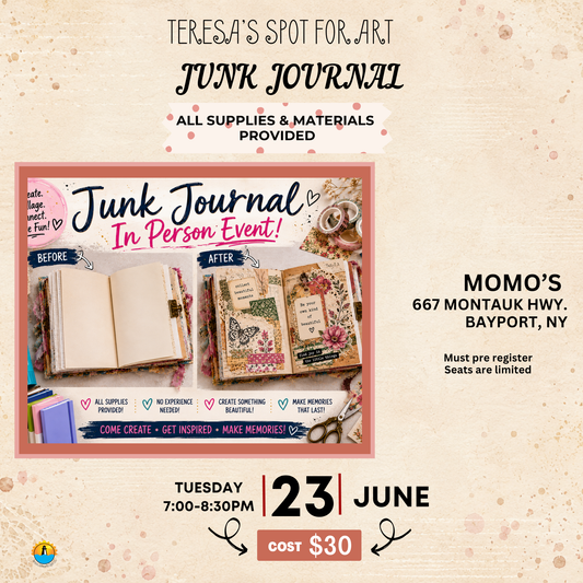 Junk Journal Creative Night in Person Event