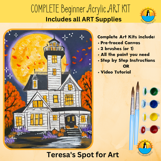 Practical Magically Halloween Complete Fall Art Kit For at Home Halloween Art Party
