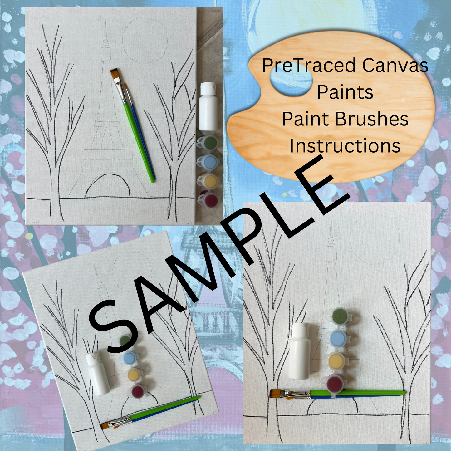 Fall Pumpkins Crate Complete Art Kit For at Home Halloween Art Party