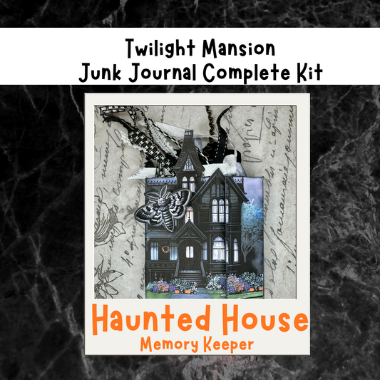 Twilight Mansion Halloween Paper Craft Journal Kit