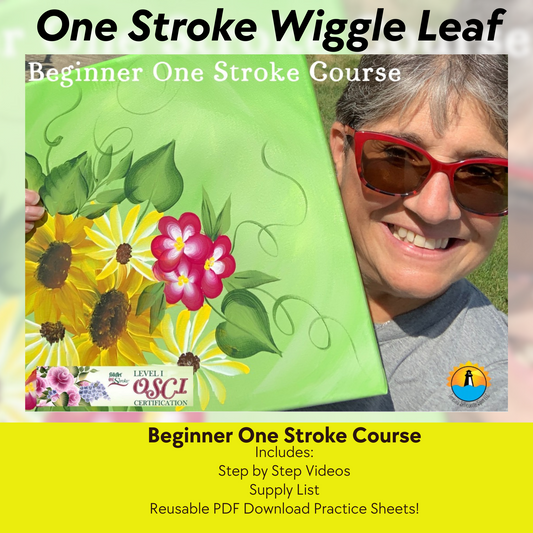 Beginner One Stroke Paint Tutorial -Donna Dewberry Step by Step One Stroke Wiggle Leaf