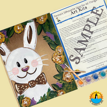 Load image into Gallery viewer, Rustic Bunny Complete Canvas Art Kit for At Home Bunny Paint Night
