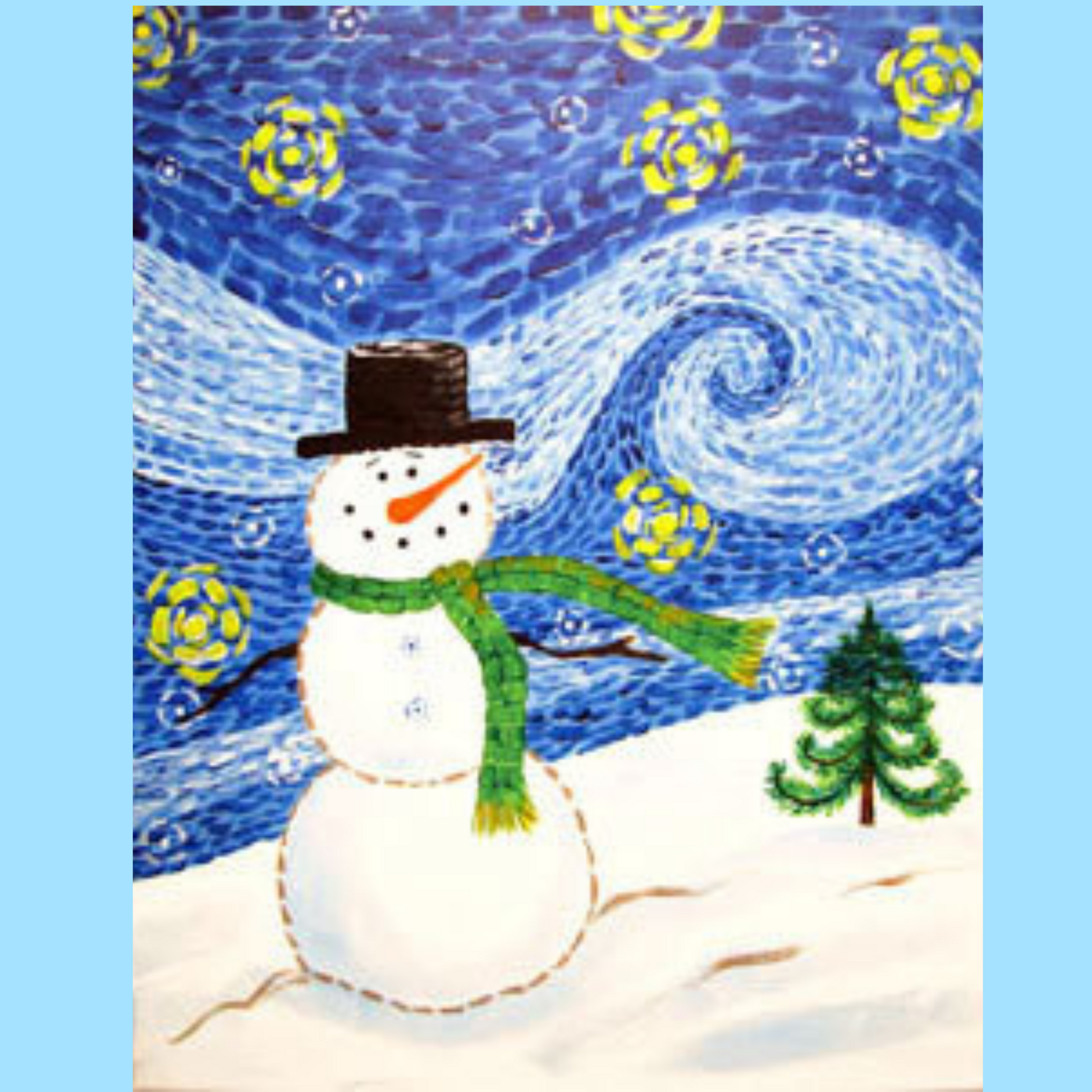 Paint Kit - Starry Night Gazer Acrylic Painting Kit & Video Lesson