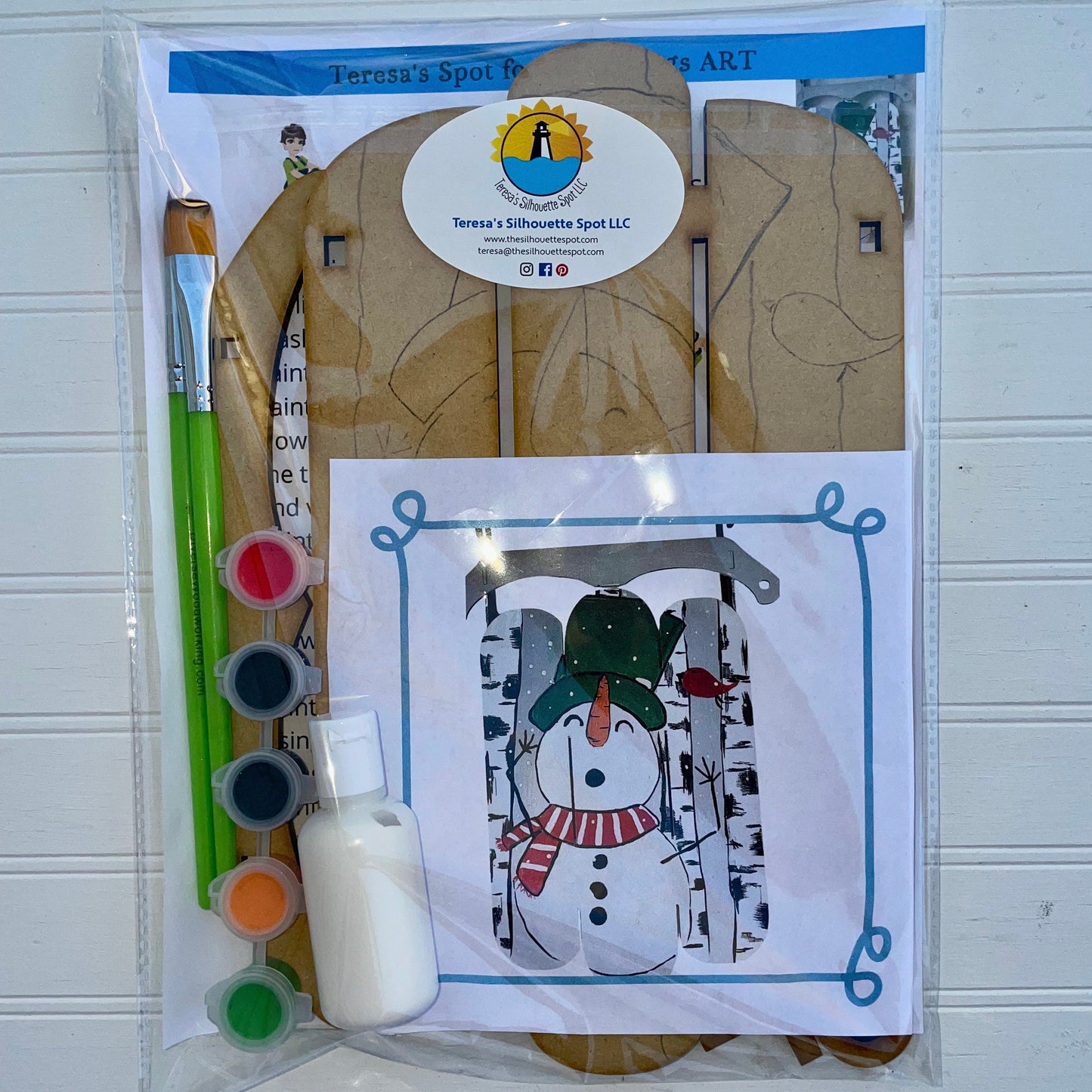 DIY Winter Deer Sled Art Kits for Kids and Adults