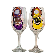 Load image into Gallery viewer, Hand Painted Beach Themed Wine Glasses
