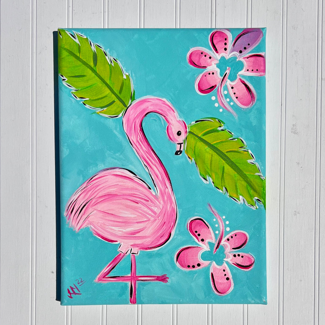 Tropical Beach Flamingo Art Kit