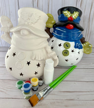 Load image into Gallery viewer, Ceramic Light up Snowman  Complete Art Kit
