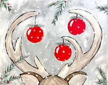 Load image into Gallery viewer, Reindeer Games Acrylic Art Paint Tutorial
