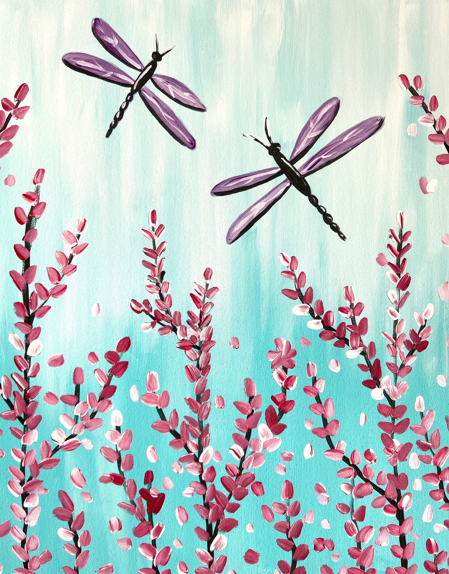 How to paint Spring Dragonflies