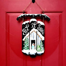 Load image into Gallery viewer, Winter Sled Snowman Art Kits in 3D wood Cutout.
