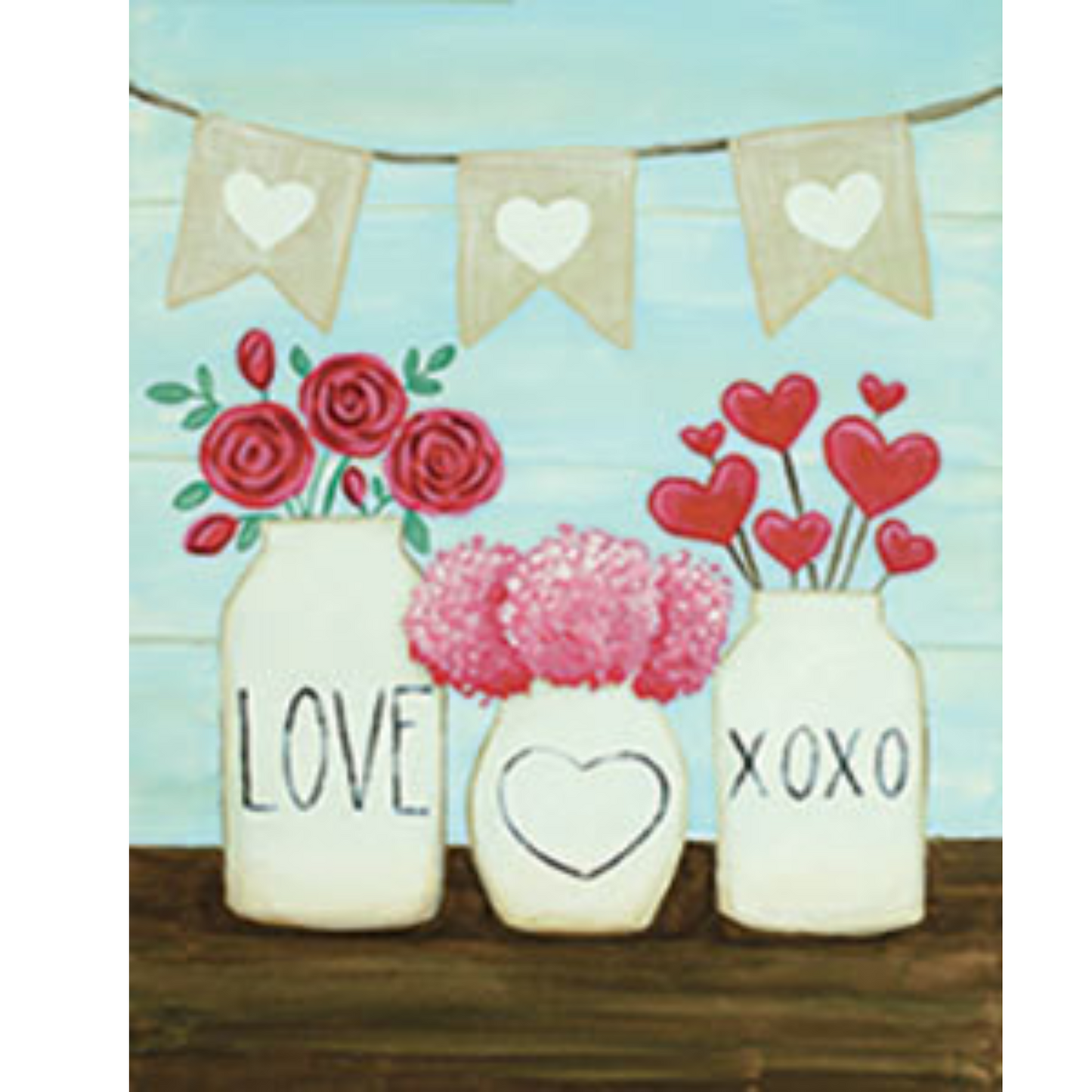 Rustic Love Jars and Banner Video Download Paint Tutorial