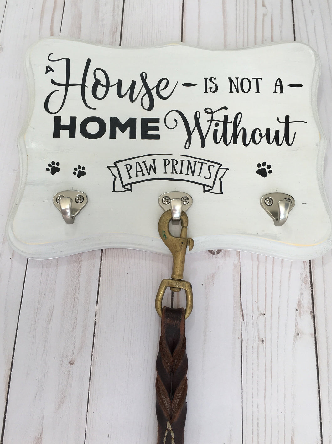 leash holder with hooks