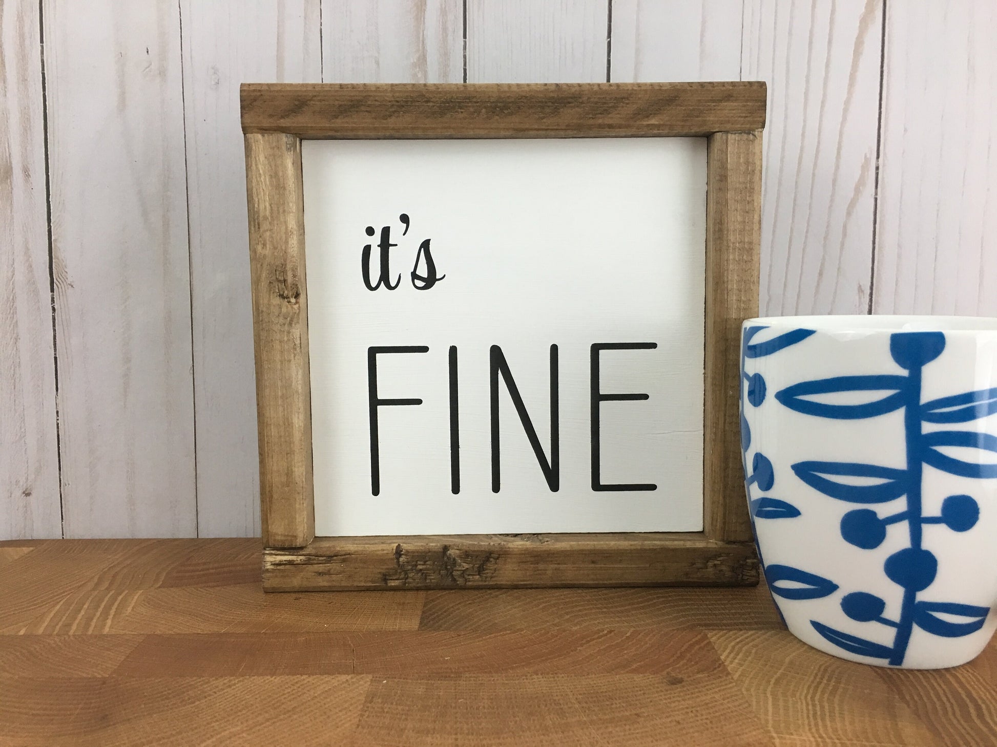 Rustic Inspirational Framed Wood Sign