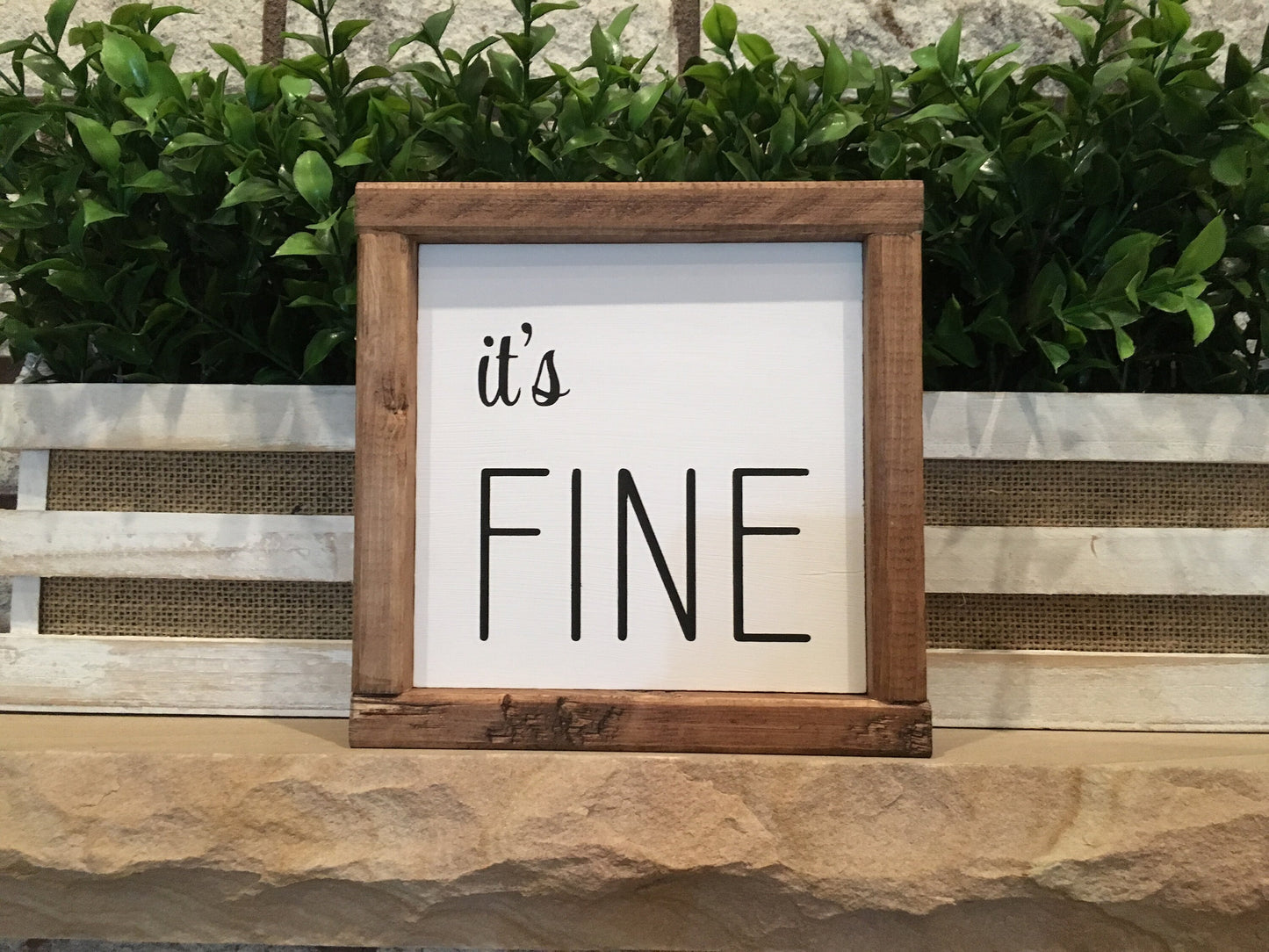 Rustic Inspirational Framed Wood Sign