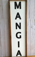 Load image into Gallery viewer, Mangia Eat Ethnic Farmhouse Rustic Wall Decor Hand painted Sign
