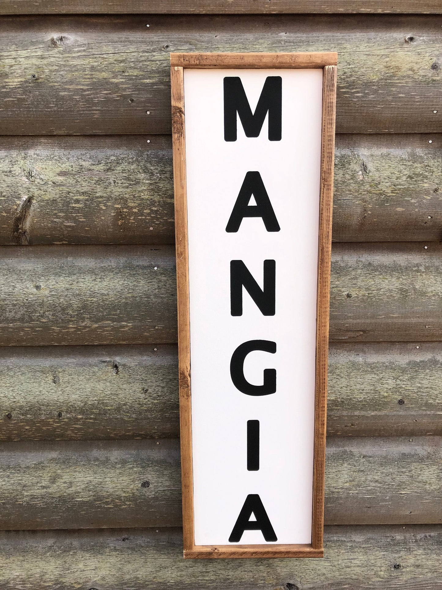 Mangia Eat Ethnic Farmhouse Rustic Wall Decor Hand painted Sign