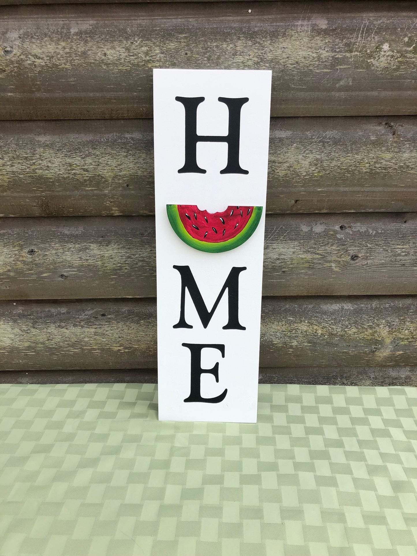 Home Sign with 6 Changeable Holiday hand painted Wood Cutouts.