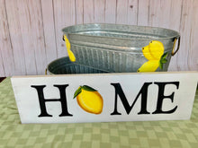 Load image into Gallery viewer, Lemon Hand Painted Farmhouse Rustic HOME Sign
