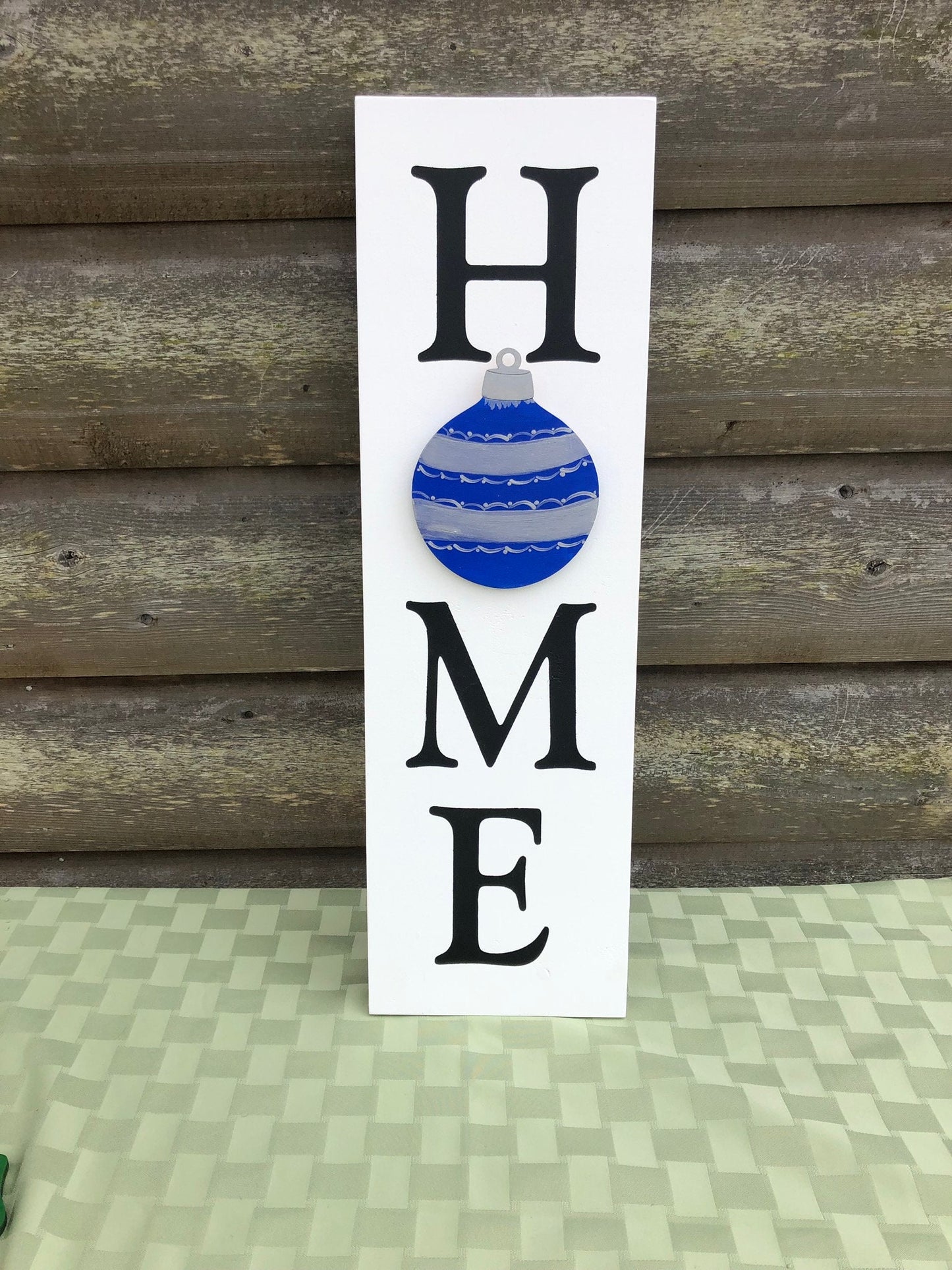 Home Sign with 6 Changeable Holiday hand painted Wood Cutouts.
