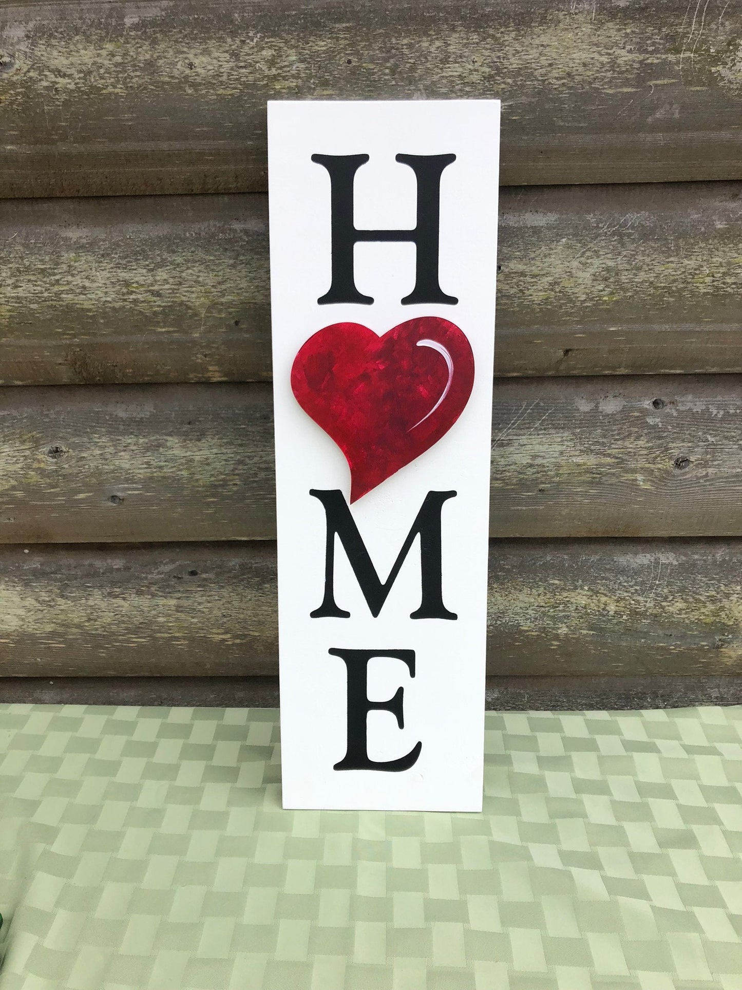Home Sign with 6 Changeable Holiday hand painted Wood Cutouts.