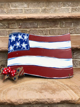 Load image into Gallery viewer, Patriotic USA American Flag Wood Door Hanger
