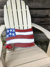 Load image into Gallery viewer, Patriotic USA American Flag Wood Door Hanger
