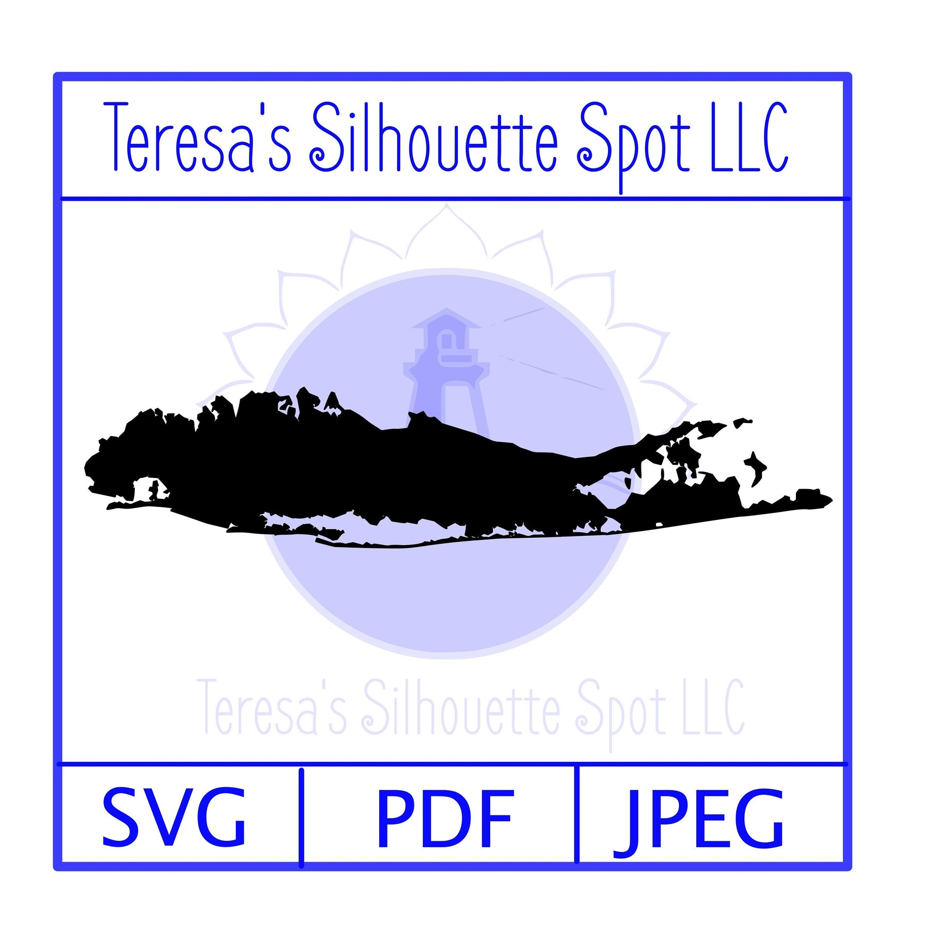 Long Island, New York Map SVG Cut File 