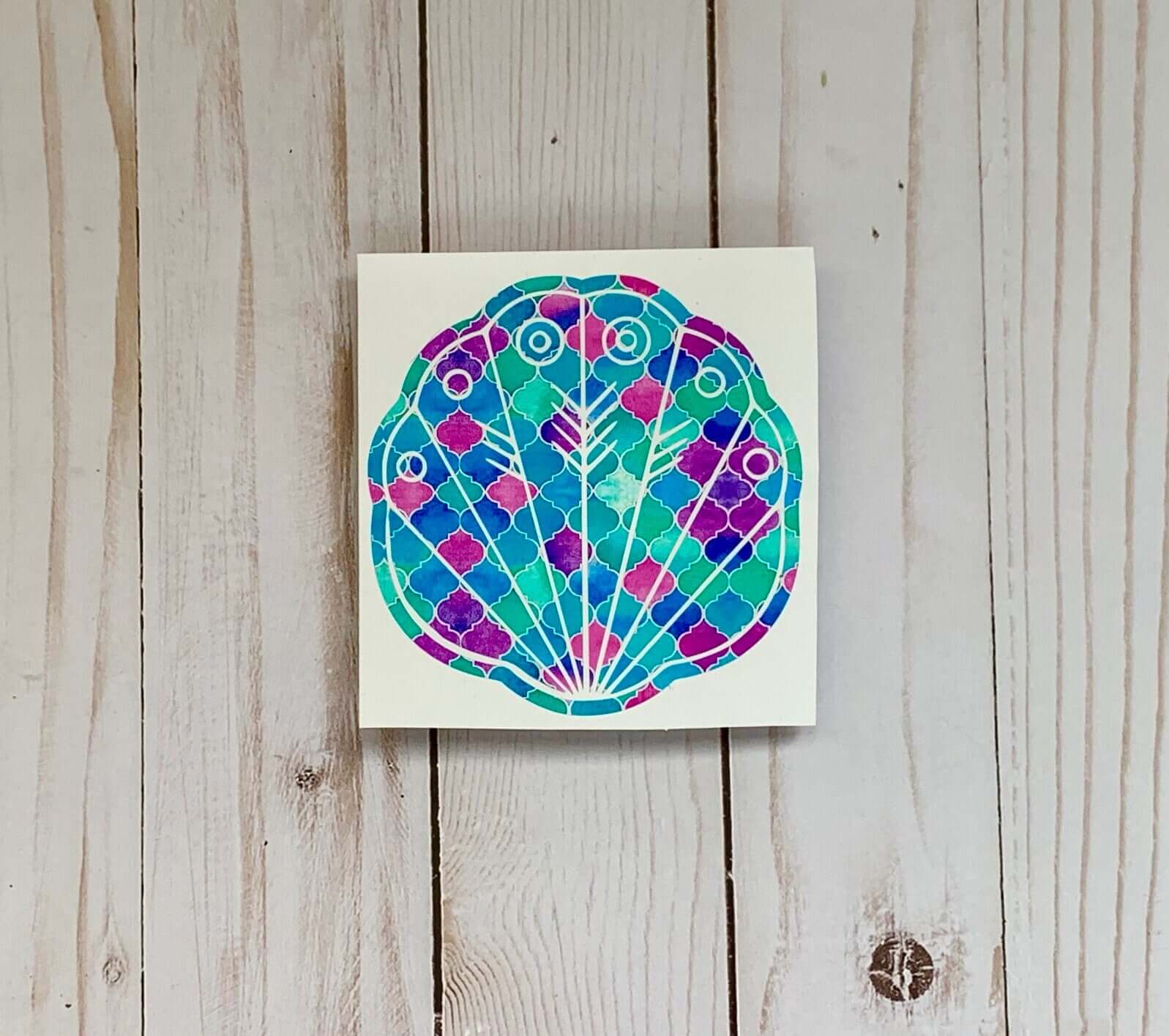 boho shell sticker