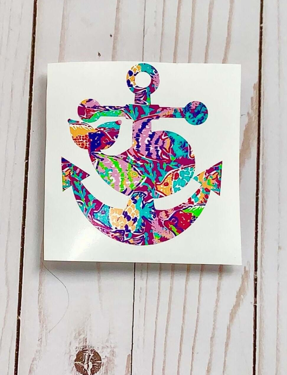 beach anchor car decal