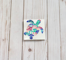 Load image into Gallery viewer, Sea Turtle Window Car Decal for Beach Lover,  Sparkleberry pattern vinyl
