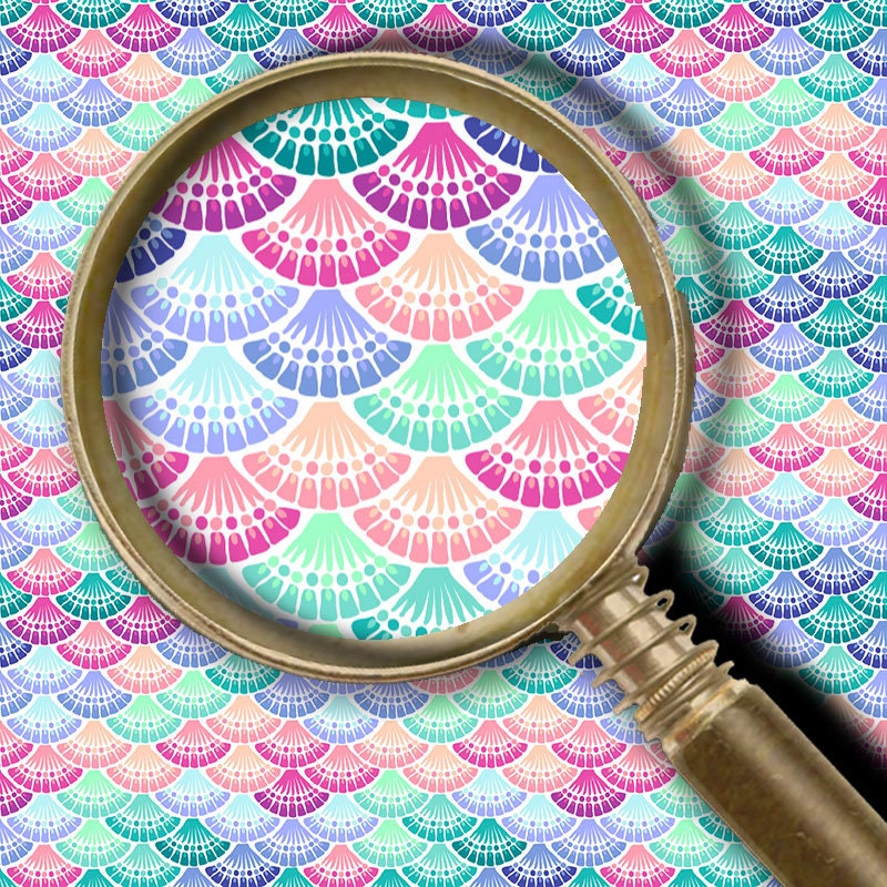 Shell Boho Design Beachy Patterned Vinyl Decal, Sparkleberry pattern vinyl