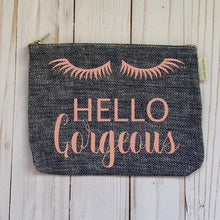 Load image into Gallery viewer, Make up pouch, Cosmetic bag, Zippered Jewelry Carryall
