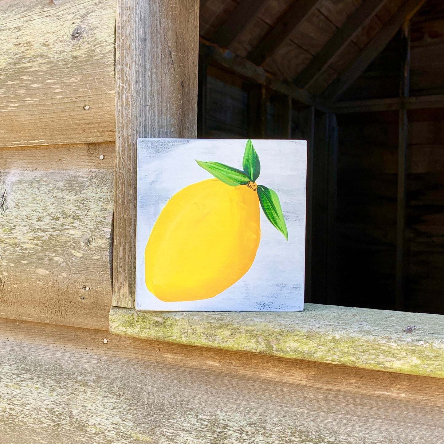 Tiered Tray Decor Rustic Lemon Mini Sign