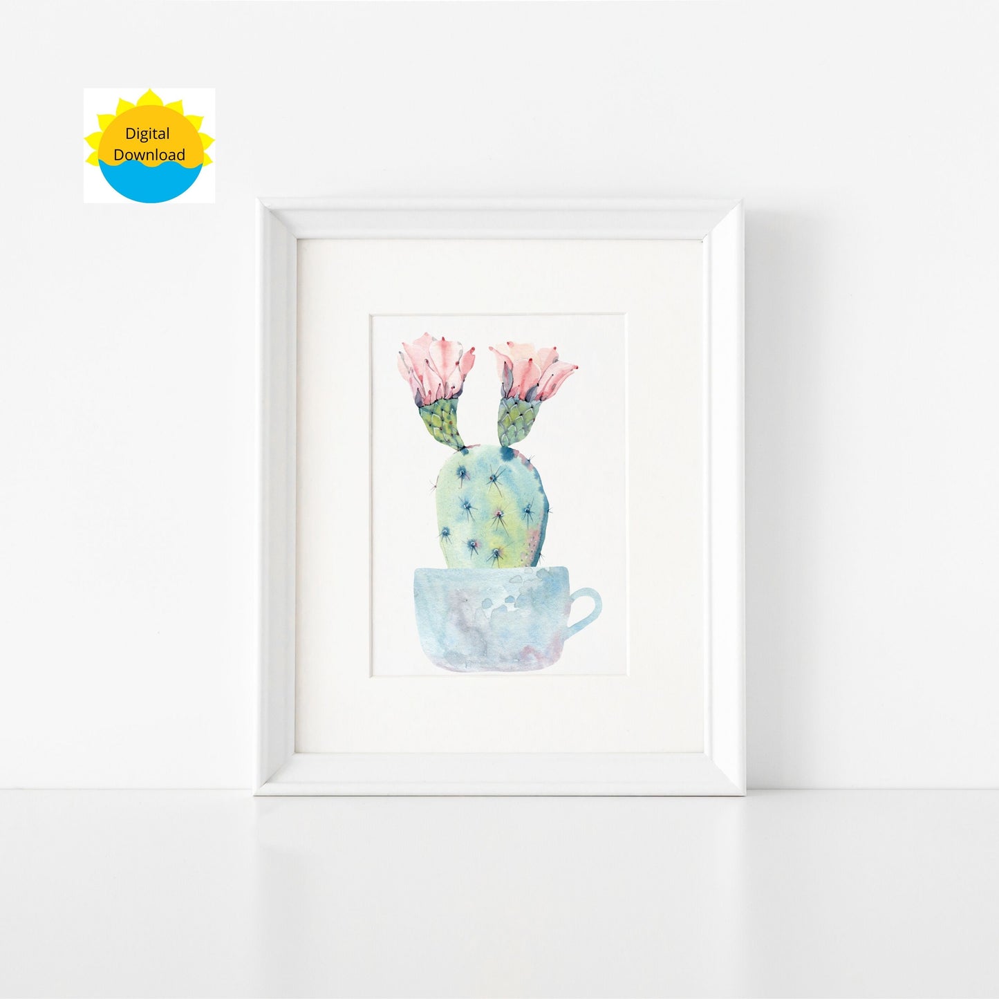 Succulent Watercolor Affordable Digital Art Printable