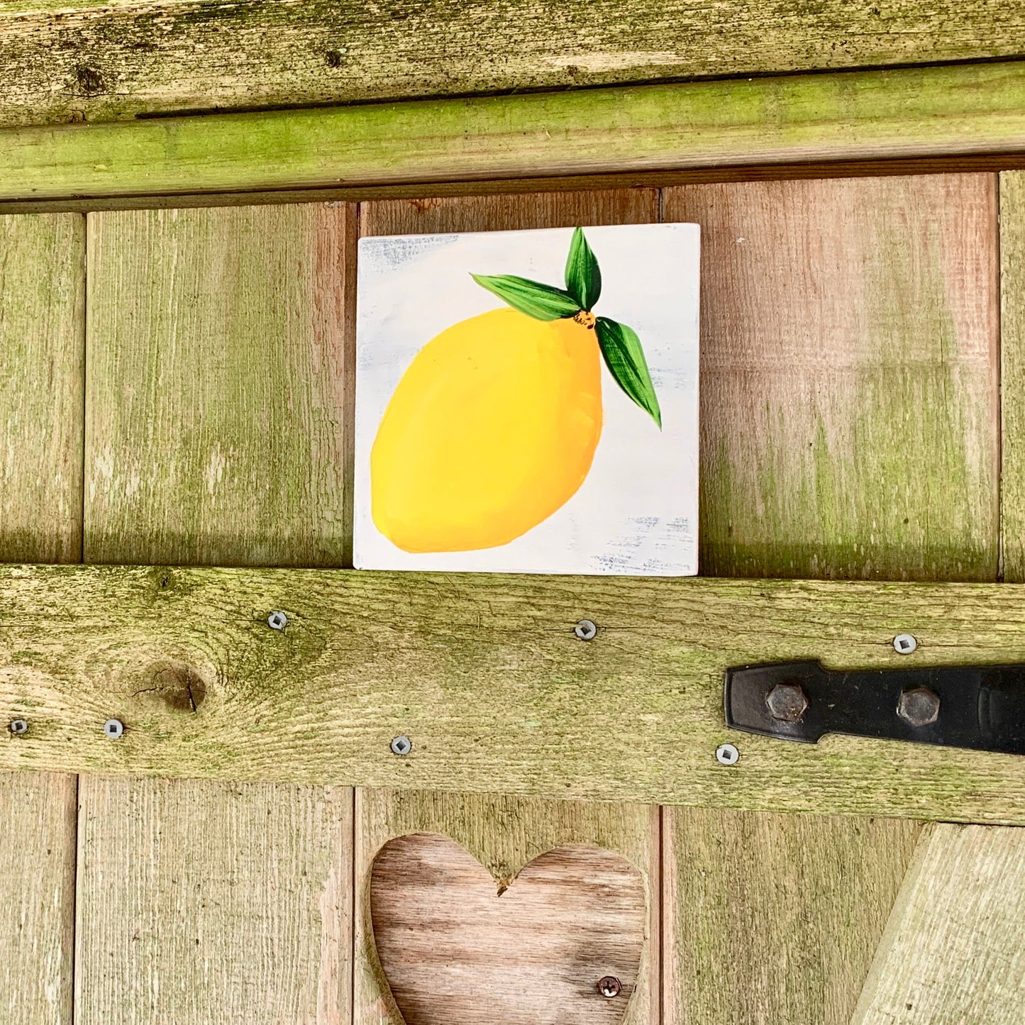 Tiered Tray Decor Rustic Lemon Mini Sign