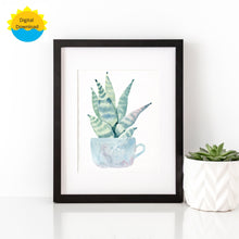 Load image into Gallery viewer, Succulent Watercolor Printable Affordable Digital  Art

