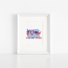 Load image into Gallery viewer, Peace Love America Patriotic Download Digital Art
