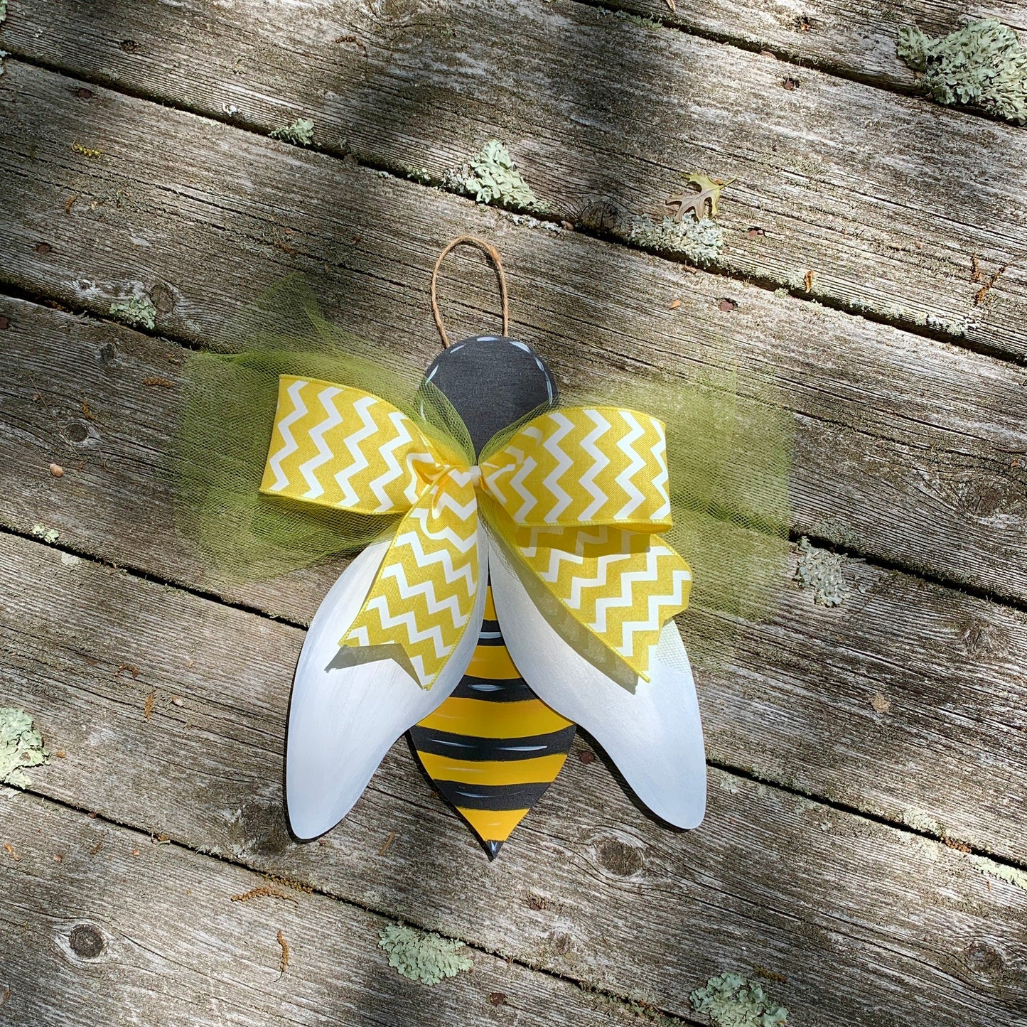 Rustic Bumble Bee Door Hanger Wall Decor-12" tall