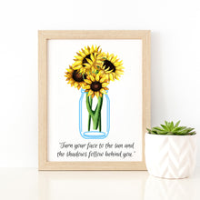 Load image into Gallery viewer, Printable Sunflower in a Mason Jar Digital Art for your Home Decor
