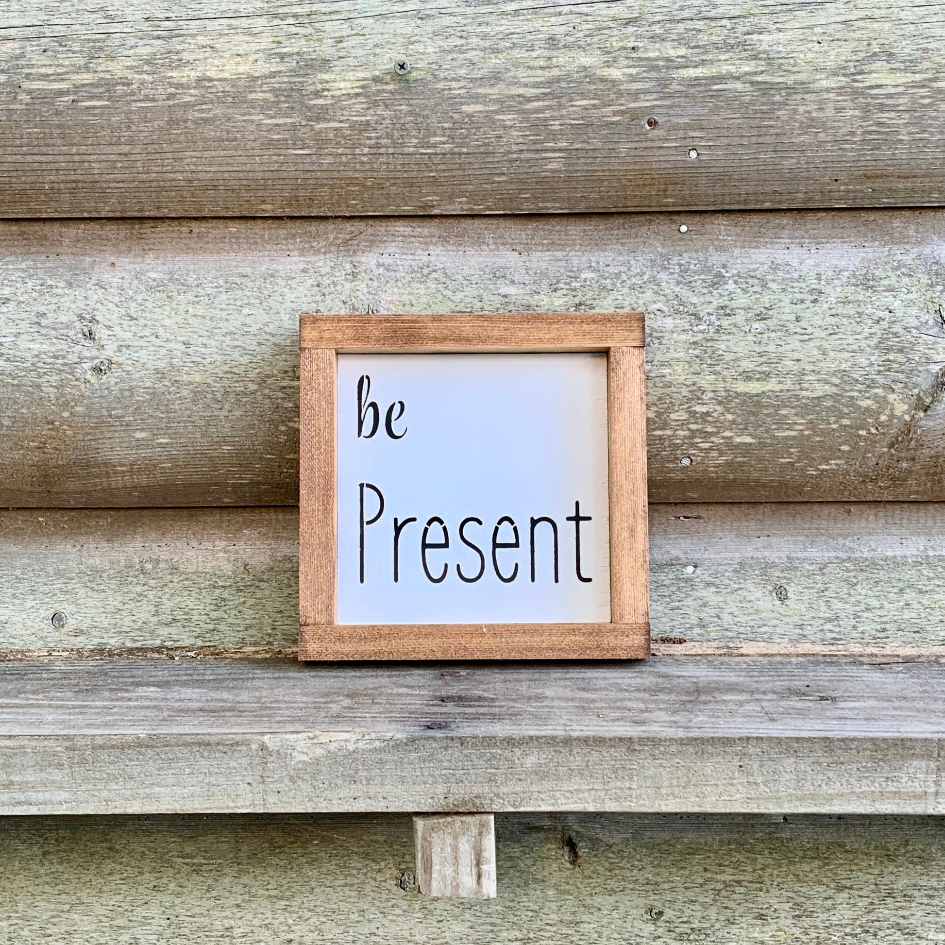nspirational Framed Rustic Farmhouse Wood Sign