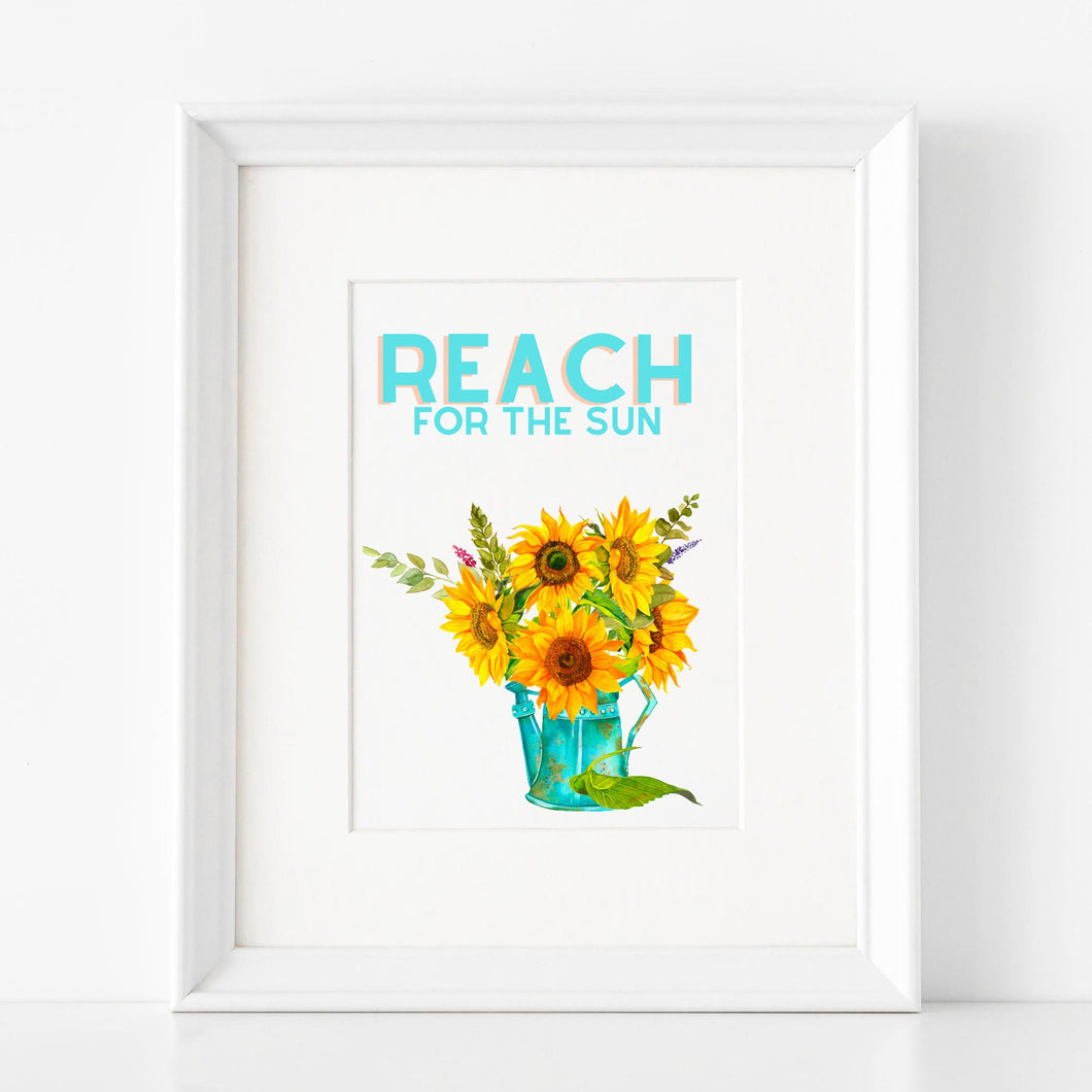 Sunflower Inspirational Digital Wall Art Instant Download Printable