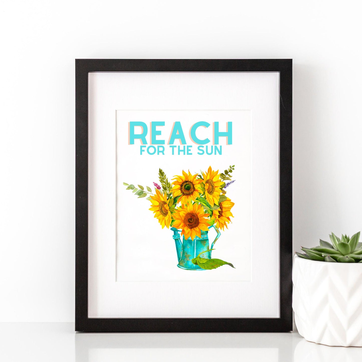 Sunflower Inspirational Digital Wall Art Instant Download Printable