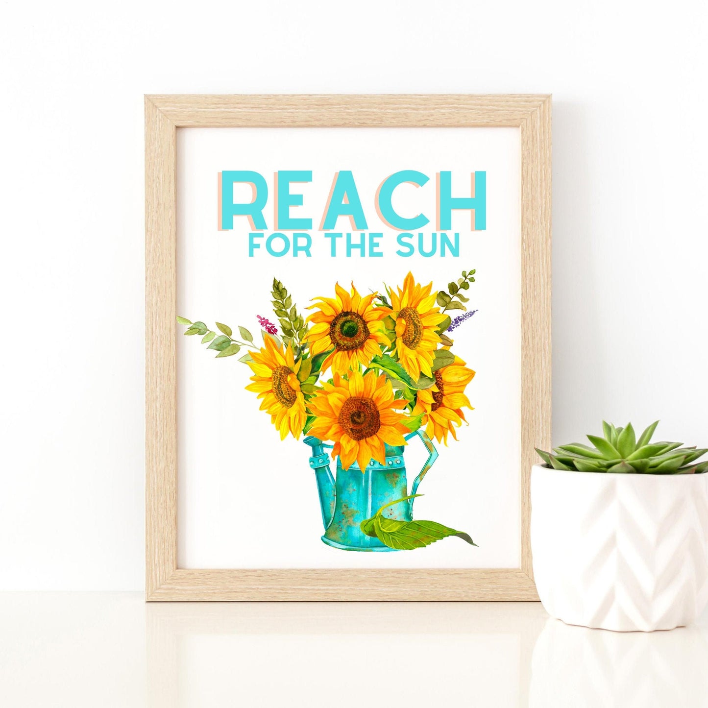 Sunflower Inspirational Digital Wall Art Instant Download Printable